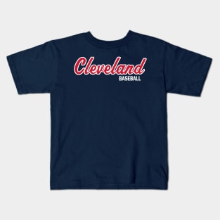 Cleveland Baseball Script Kids T-Shirt